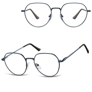 Okulary zerówki lenonki oprawki korekcyjne medium M294F granatowe