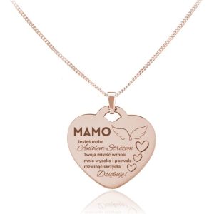 Naszyjnik Serce Ardena III - dla Mamy - rose gold