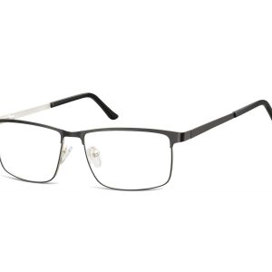 Okulary zerówki korekcyjne Nerd Prostokątne Flex 910 czarne