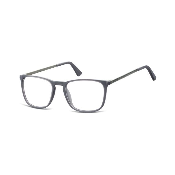 Okulary oprawki zerówki korekcyjne nerdy Unisex Sunoptic AC25F ciemnoszare