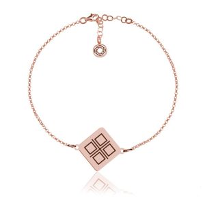 Srebrna bransoletka Mokosz I - rose gold