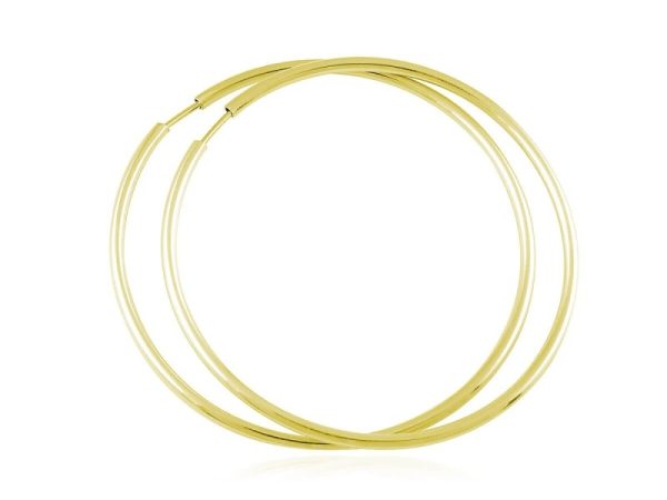 Kolczyki koła - 55mm - 24k złocenie