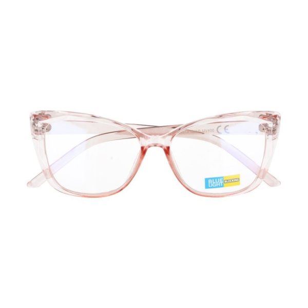 Okulary kocie do komputera damskie z filtrem BLUE Light zerówki 2590C