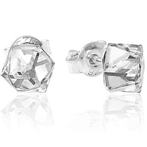 Kolczyki z kryształkami Cube - 4mm