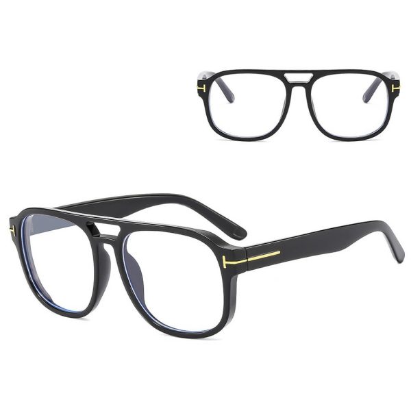 Okulary zerówki do komputera z filtrem BLUE LIGHT pilotki STL64E czarne