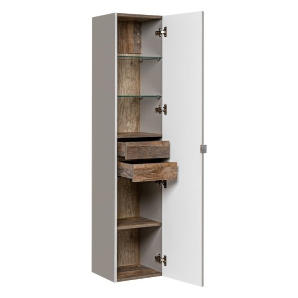 Szafka łazienkowa słupek Santa Fe Taupe 160 cm, szarobrązowa