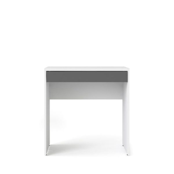 Biurko z szufladą białe / szare mat 75 cm Function
