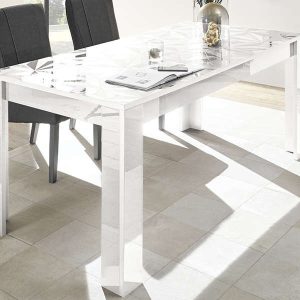 Stół do jadalni biały połysk 180 x 90 cm Prestige