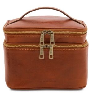 Tuscany Leather Eliot - skórzana kosmetyczka, kolor miodowy TL142045