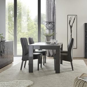 Stół do jadalni antracyt połysk 180 x 90 cm Prestige