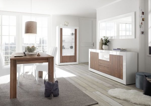 Lustro w ramie białej 170 x 75 cm Amaretto