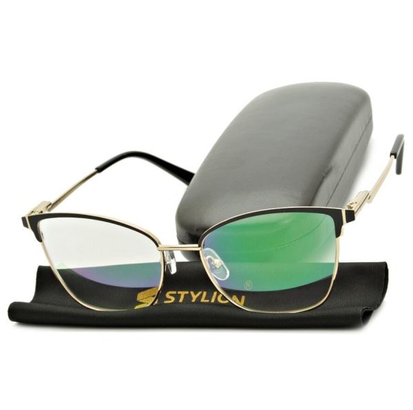 Plusy +3.50 damskie okulary do czytania korekcyjne z antyrefleksem ST325R ze skazą!