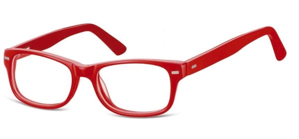 Okulary dziecięce zerówki Nerdy AK49 czerwone