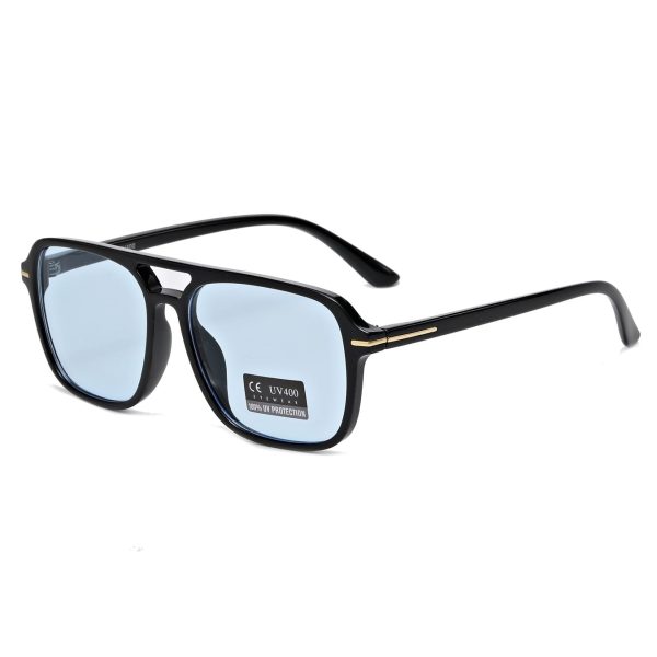 Okulary przeciwsłoneczne pilotki z filtrem UV400 - SV103A czarny/niebieski
