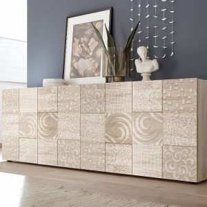 Komoda szeroka z drzwiami dąb sonoma mat 241 cm Vero