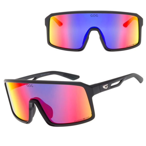 Sportowe okulary przeciwsłoneczne z polaryzacją GOG E517-2P czarny/tęczowy