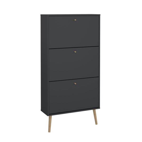 Szafka RTV biała / dąb mat 117 cm Bodo