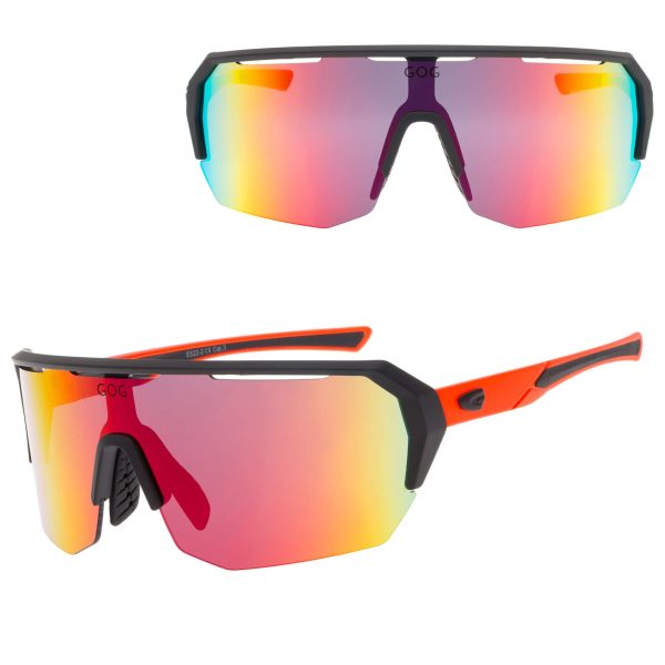 Okulary przeciwsłoneczne sportowe GOG E522-2 czarny/pomarańczowy