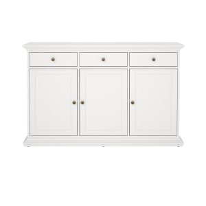 Komoda z szufladami i drzwiami biała mat 144 cm Paris