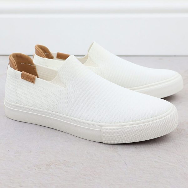 Tenisówki tekstylne slip on białe Big Star RR274717
