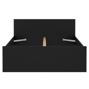 Łóżko dwuosobowe czarne 140x90 cm Naia