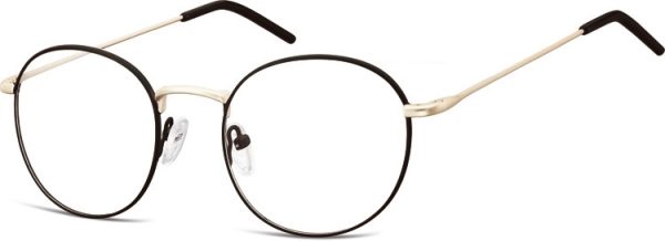 Lenonki okrągłe Okulary oprawki optyczne 938F czarne + złote