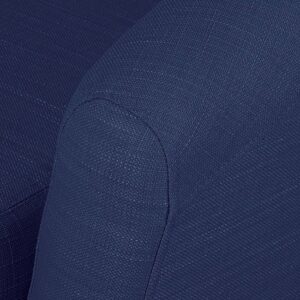 Fotel kubełkowy tapicerowany granatowy Tana