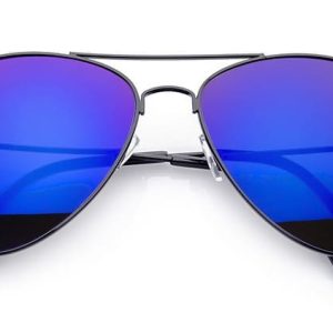Okulary Pilotki czarno niebieskie aviator przeciwsłoneczne 2163