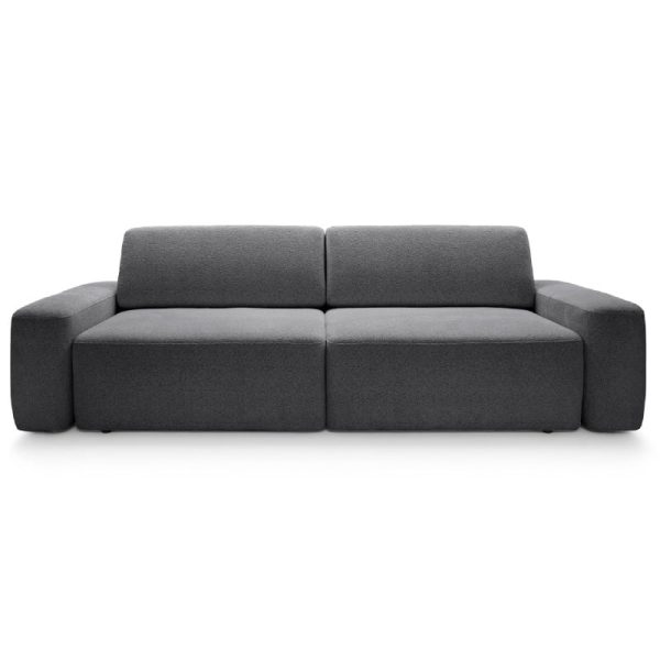 Sofa rozkładana Bouli z pojemnikiem ciemnoszara