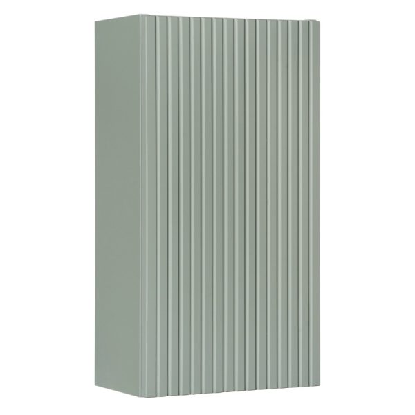 Szafka łazienkowa wisząca Line Red Green 30 cm, górna, ryflowana, szałwiowa