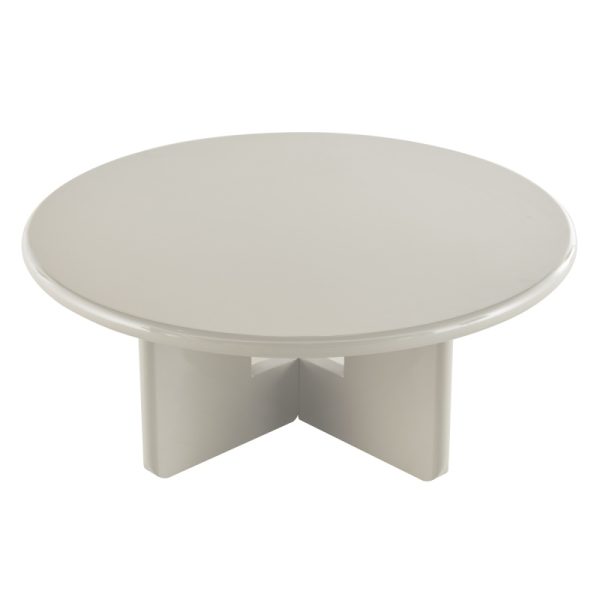 Stolik kawowy Vinto 80 cm, beżowy, glossy