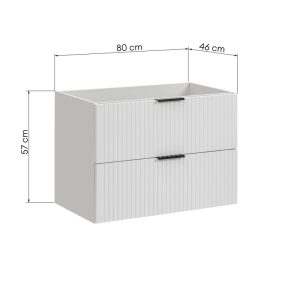 Szafka pod umywalkę Adel White 80 cm, biała