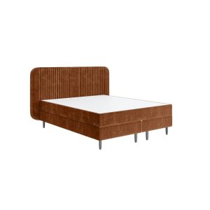 Łóżko kontynentalne Swift 140/160/180x200 cm, miedziane, welurowe