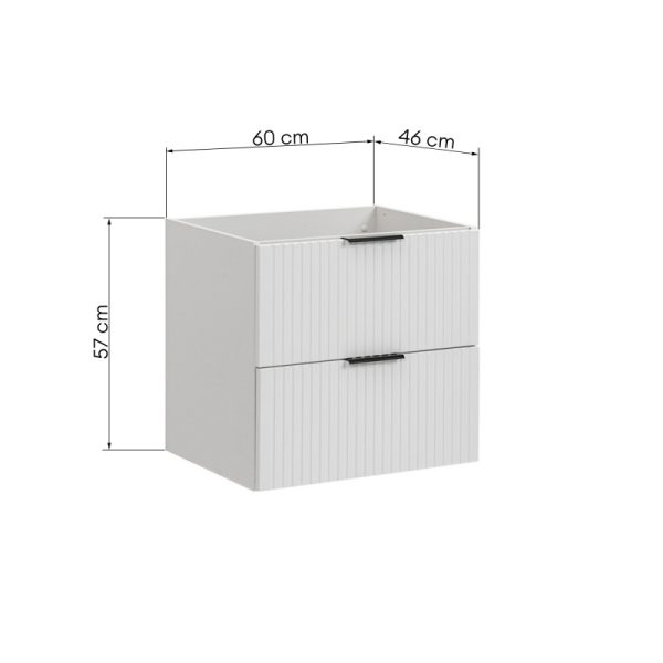 Szafka pod umywalkę Adel White 60 cm, biała