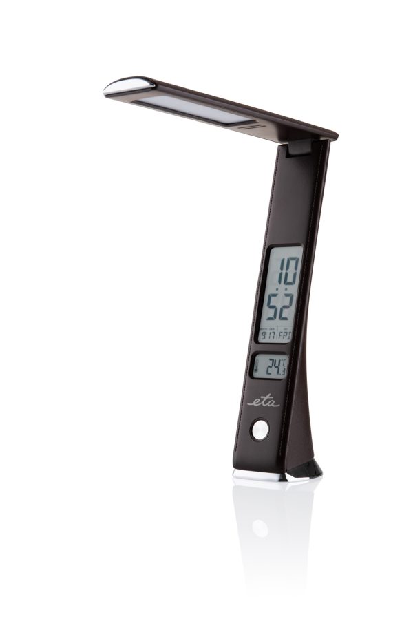 Lampka biurkowa ETA LED brązowa z termometrem 089390000