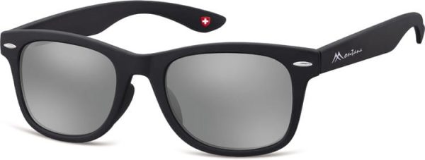 Okulary przeciwsłoneczne Lustrzanki dziecięce nerdy Montana 965E czarne matowe