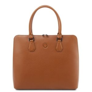 Tuscany Leather Magnolia - Zgrabna torba biznesowa dla kobiet , kolor cognac TL141809