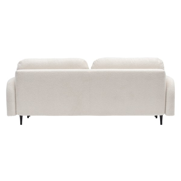 Sofa rozkładana Cloud z pojemnikiem, kremowa boucle