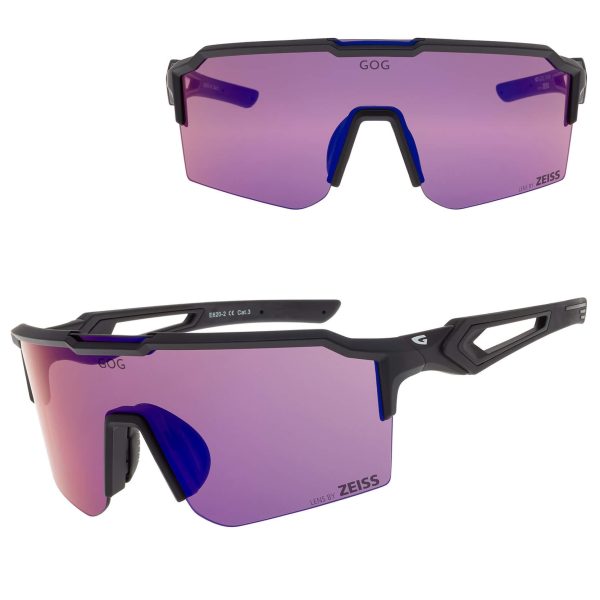 Okulary przeciwsłoneczne sportowe LENS BY ZEISS - GOG E620-2 czarny/fiolet