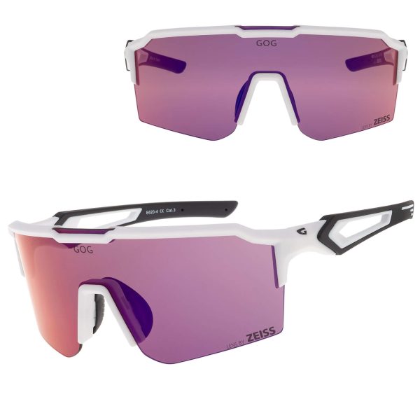 Okulary przeciwsłoneczne sportowe LENS BY ZEISS - GOG E620-4 biały/fiolet