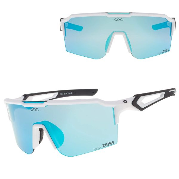 Okulary przeciwsłoneczne sportowe LENS BY ZEISS - GOG E620-3 biały/błękit