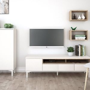 Półka wisząca kostka dąb sonoma mat 44 x 25 cm Roomers