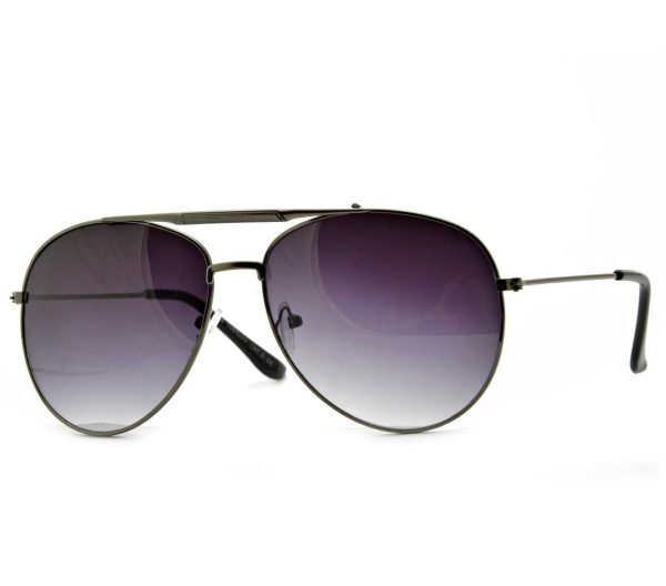 Okulary Aviator grafitowe Pilotki cieniowane przeciwsłoneczne 2162B