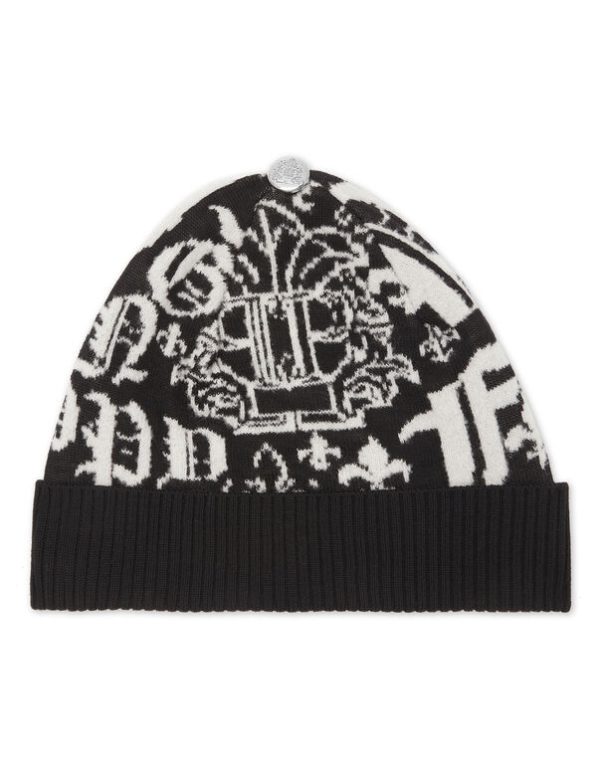 DZIANINOWA CZAPKA Z MONOGRAMEM