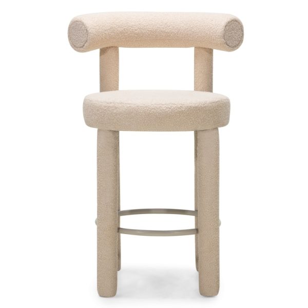 OU-1465 Hoker barowy Pedro 2.0, beżowy, boucle