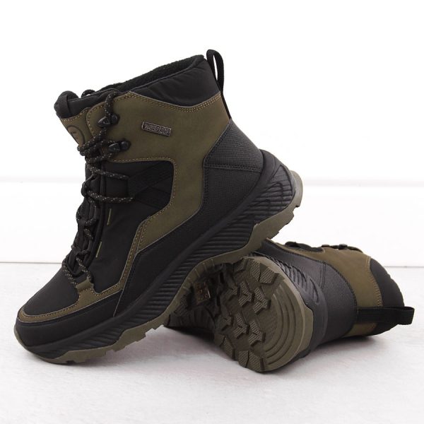 Wodoodporne buty męskie trekkingowe ocieplane khaki Filippo MTR6654
