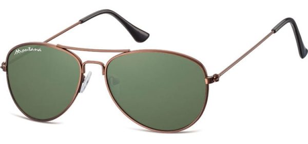 Pilotki okulary aviator dziecięce Montana 964C brązowo zielone