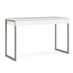 Biurko z szufladami białe mat 126 cm Function