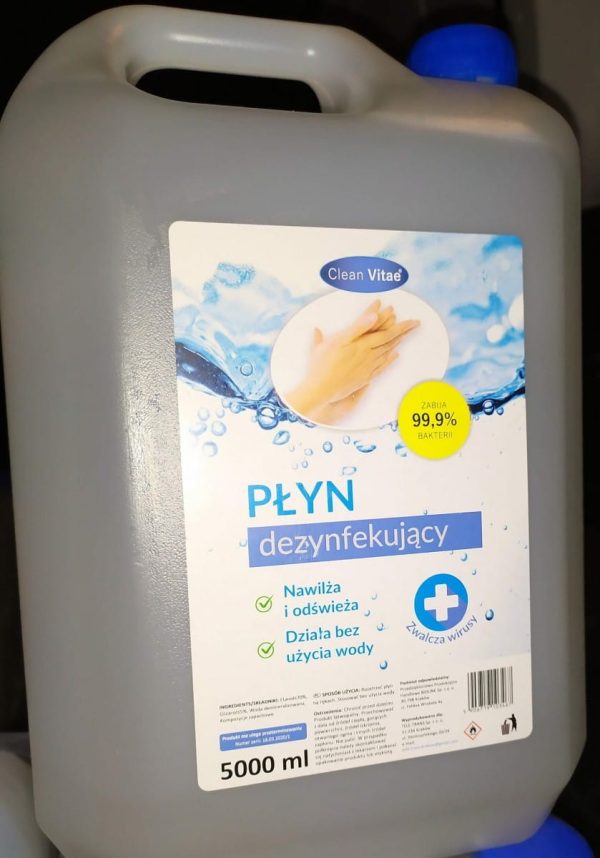 Płyn Antybakteryjny dezynfekujący do rąk 5L