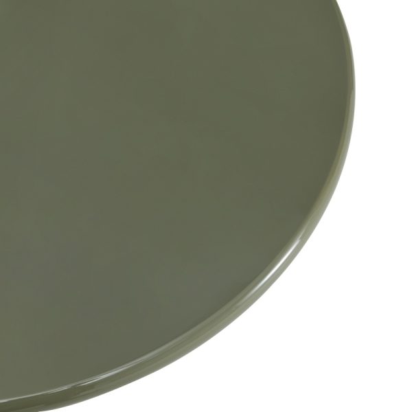 Stolik kawowy Blair 80cm, oliwkowy, glossy